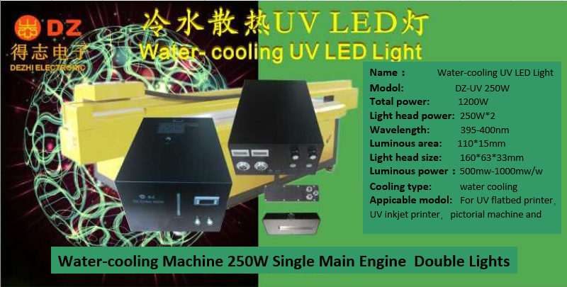 Water-Cooling 250W  LED-UV Lights Single Main Engine Double Lights