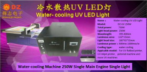 Water-Cooling 250W  LED-UV Lights Single Main Engine Single Light